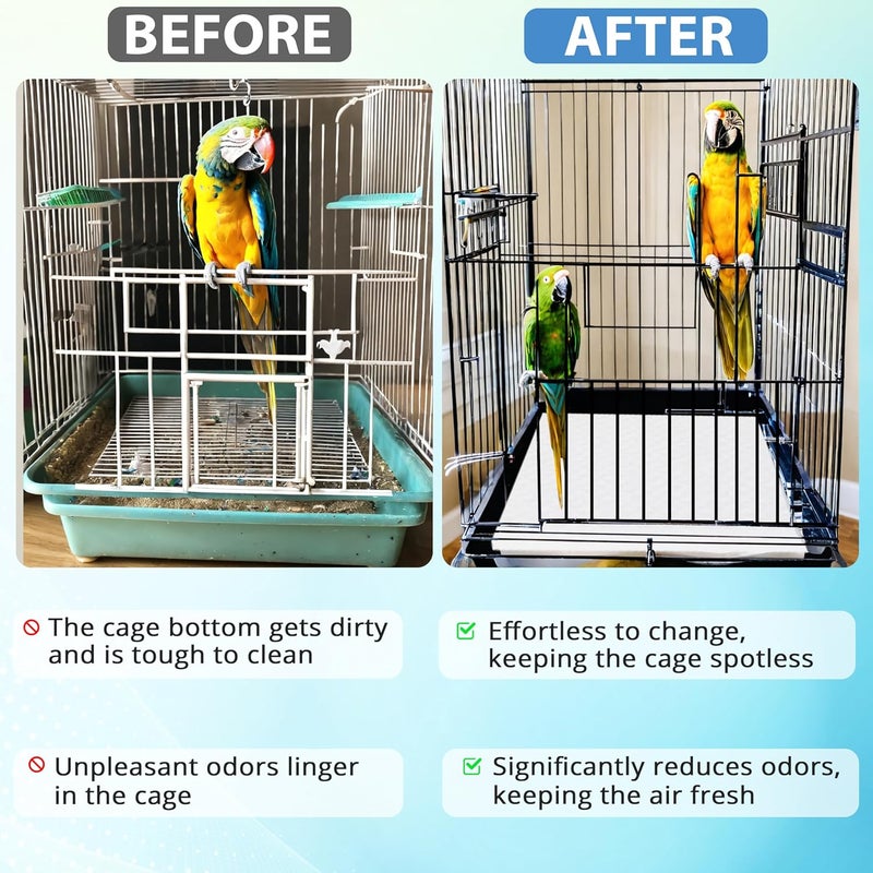 PAMPET 14" X 18" Disposable Bird cage Liners 50 Units, Super Absorbent, Parakeets, Cockatiels, Doves, Canaries, Parrots - Image 2